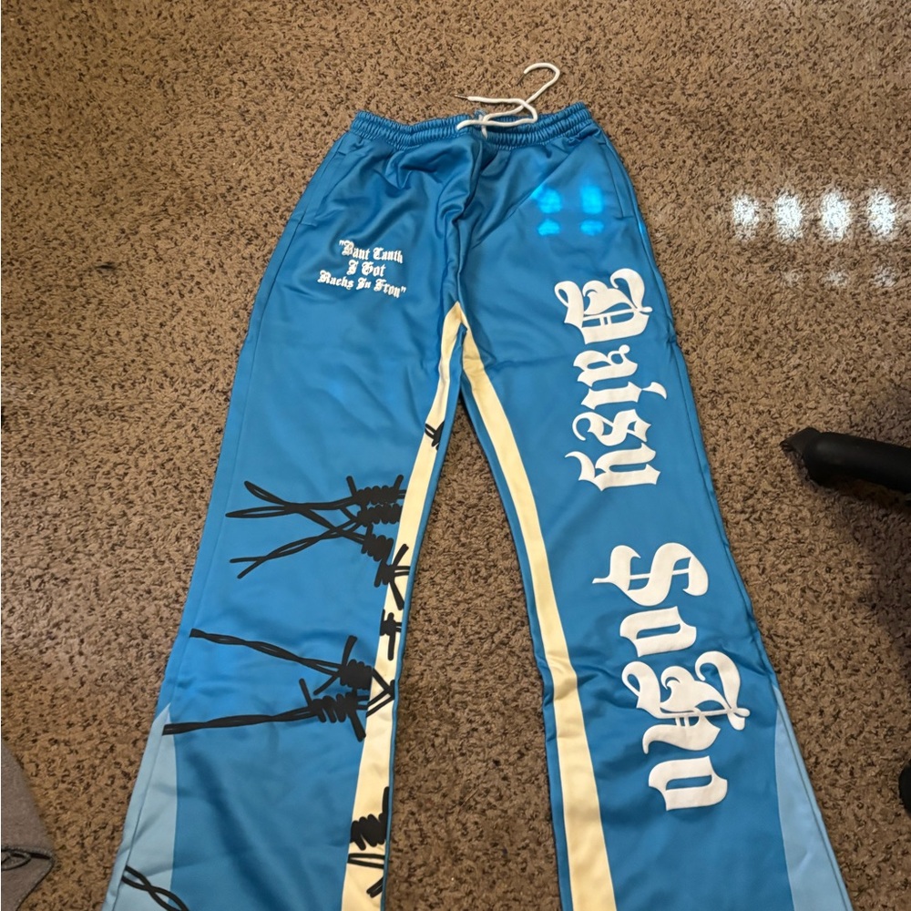 Blue Kids Bottoms with Graphic Print